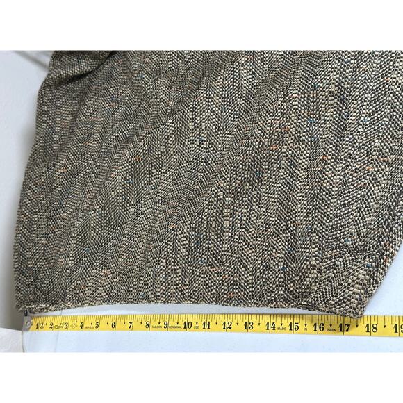 Oscar de la Renta Skirt Womens 16 Brown A-Line Tweed Career Classic Work Church - Picture 6 of 7